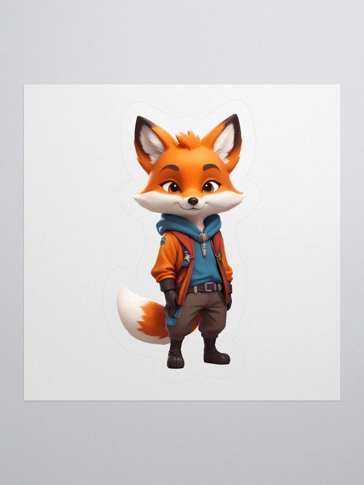 Adventurous and Cheerful Fox kiss-cut Sticker product image (1)