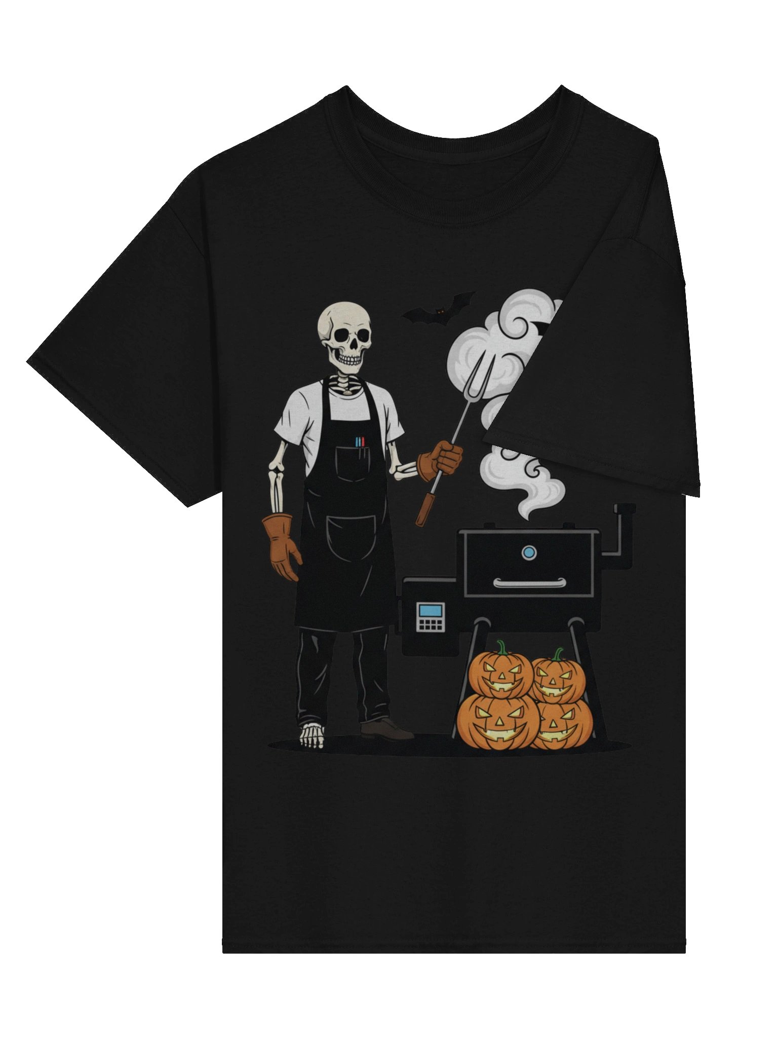 Kettle Bones — Minimalist Skeleton Grillmaster Tee product image (13)