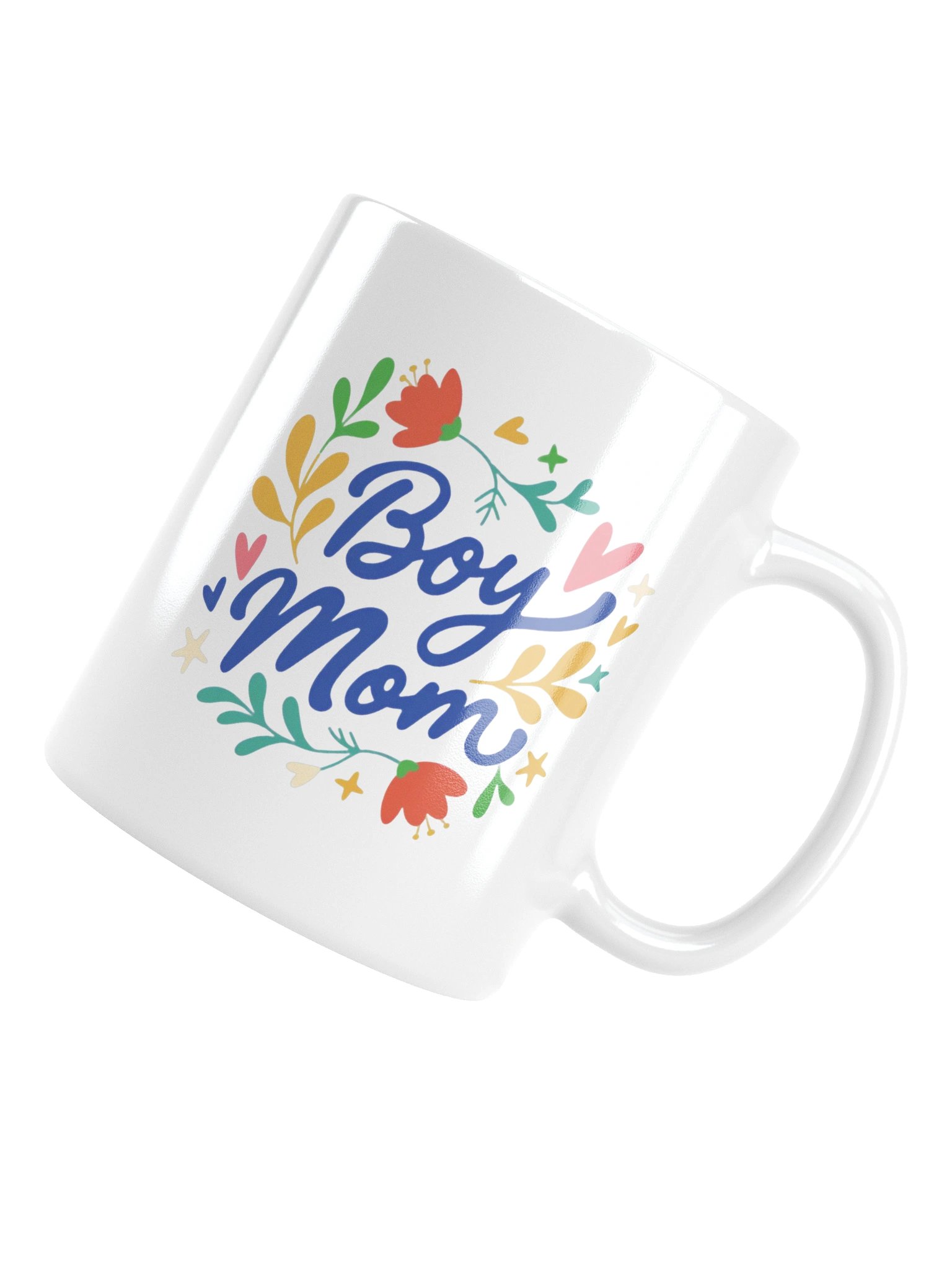 Cute Boy Mom Floral Coffee Mug product image (6)