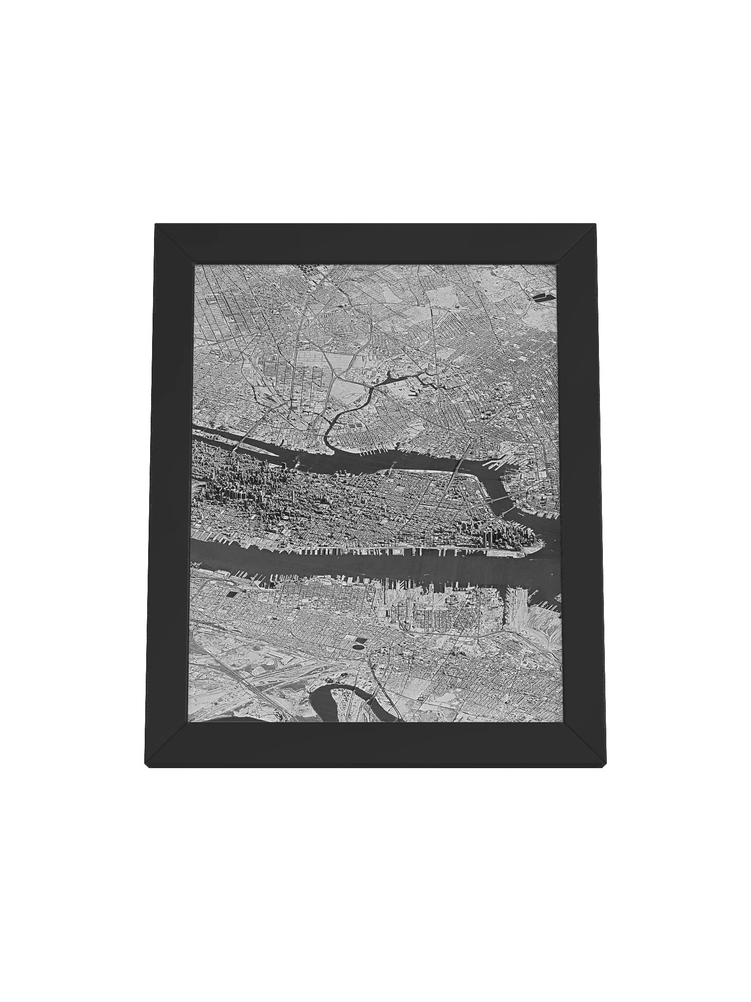 New York City (1974) Declassified Spy Satellite Picture (Framed - Portrait) product image (1)