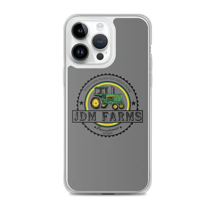 JDM Farms Tractor Emblem Clear iPhone Case product image (2)