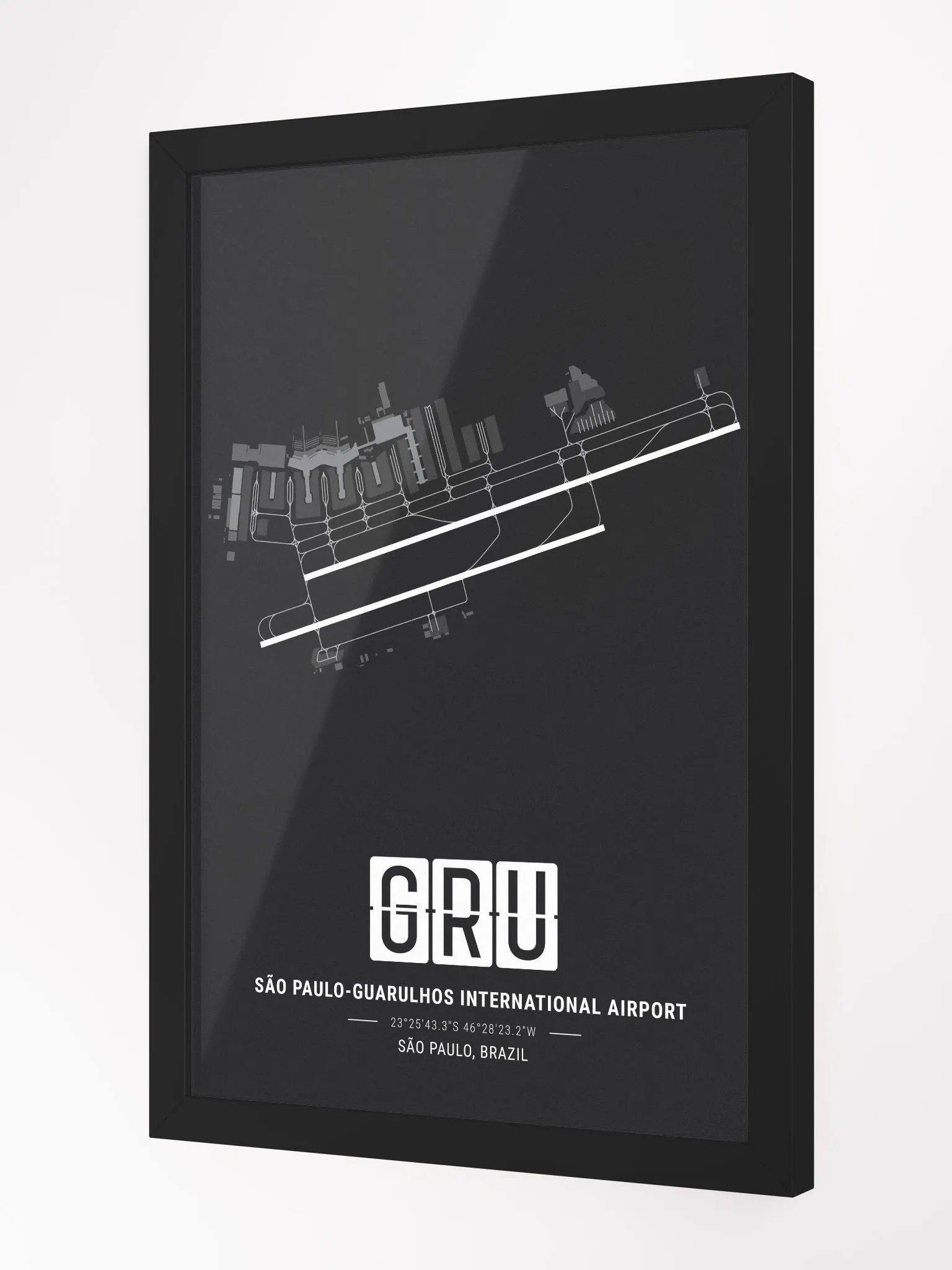 Framed Airport GRU Premium Map On Matt Paper product image (2)