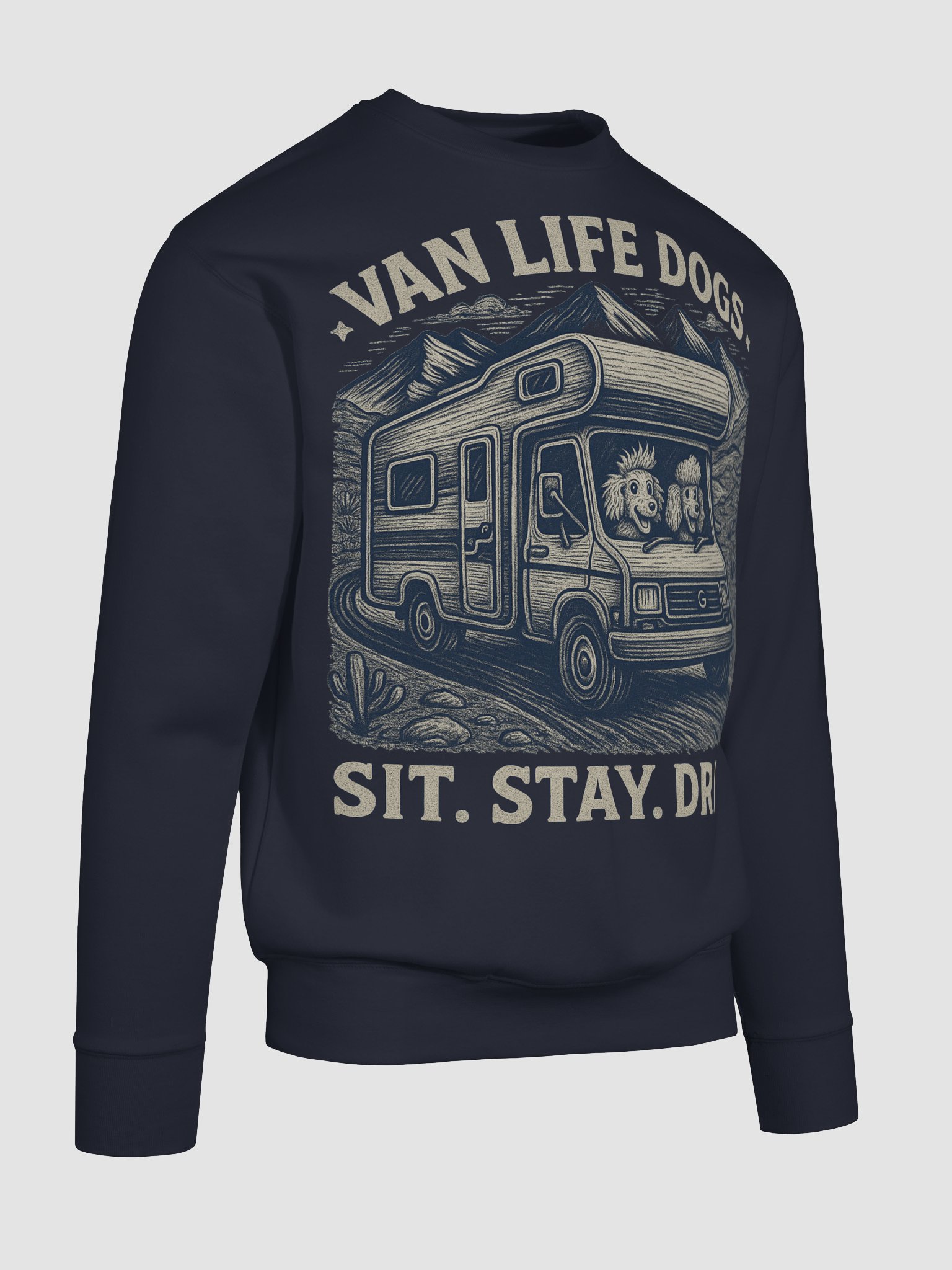Van Life Dogs Sweater - Motorhome Travel Sweatshirt - Road Trip Wear product image (10)
