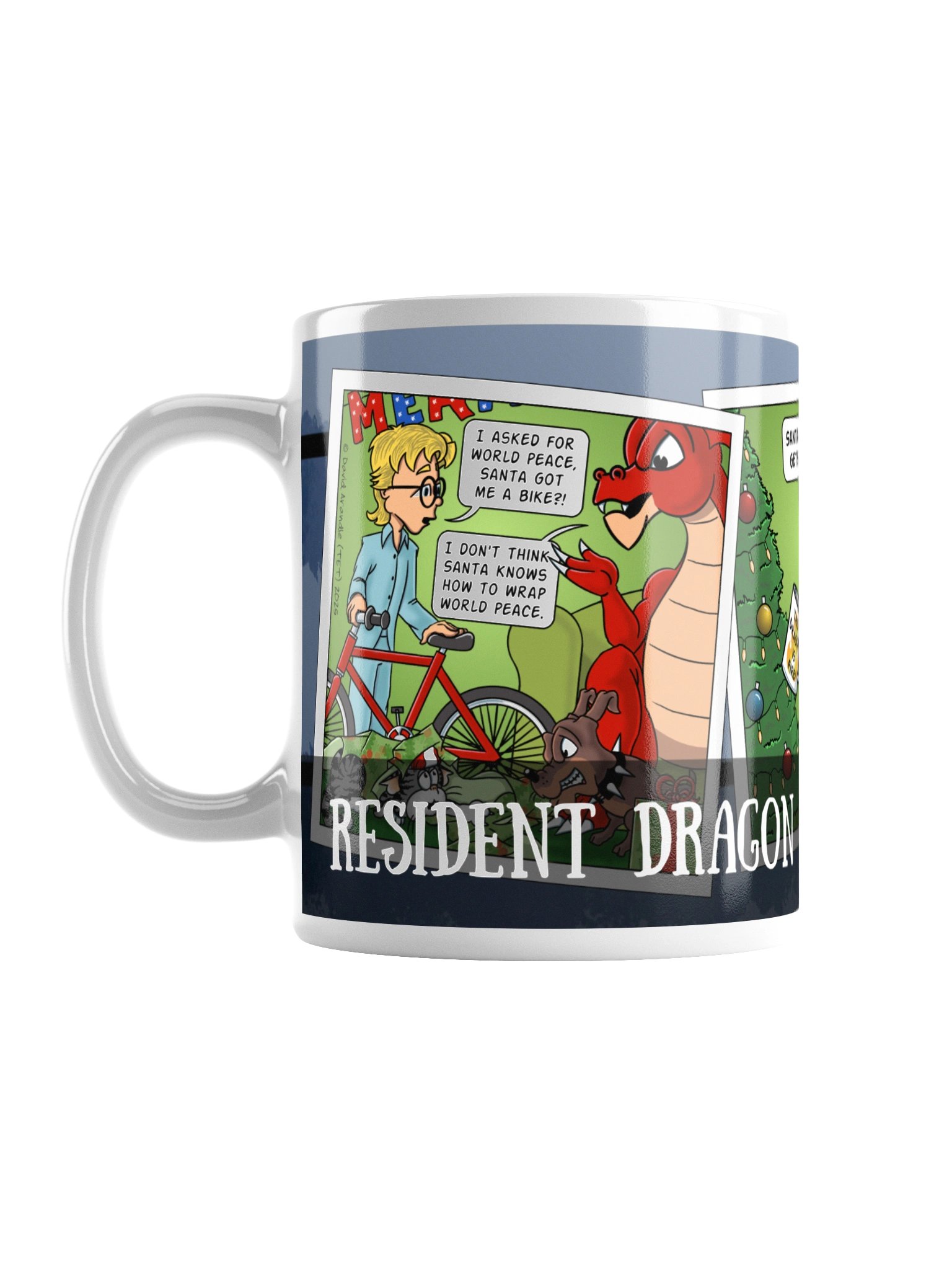 Resident Dragon Comic Christmas Day Spirit Three-Panel Mug product image (1)