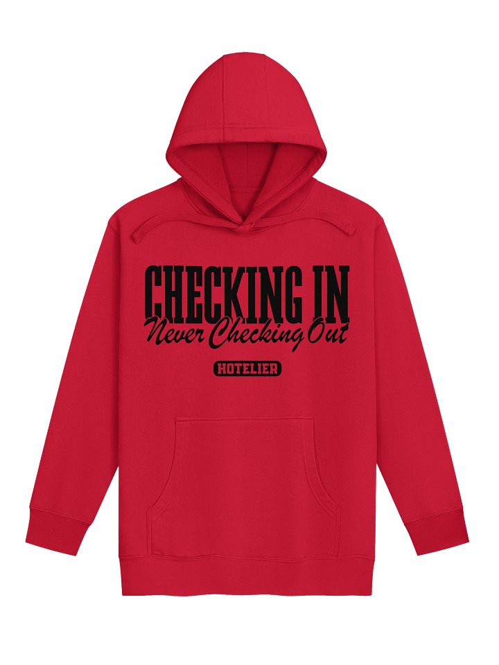 Hotel Sweatshirt – Checking In, Never Checking Out Hotelier (Light) product image (1)