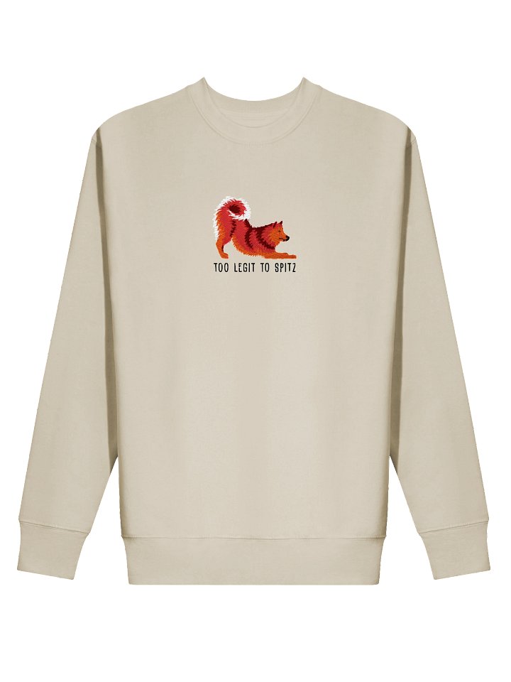 Too Legit to Spitz Sweatshirt (Embroidered) of a Finnish Spitz(Red) product image (72)