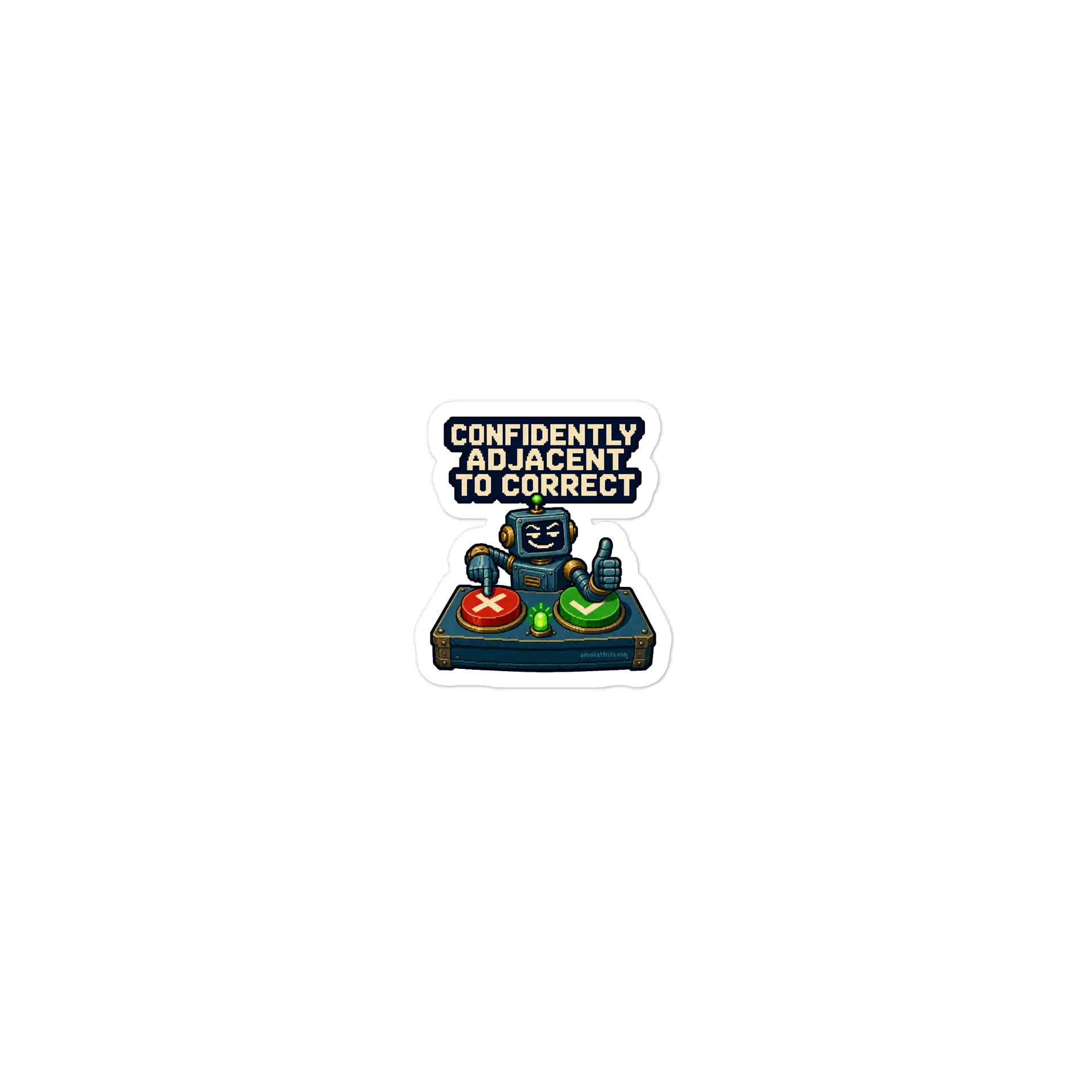 Confidently Adjacent to Correct | 2-Inch Die-Cut Sticker product image (1)