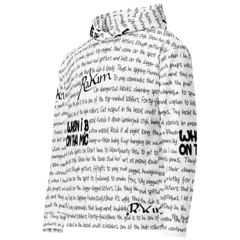 When I B On Tha Mic - Rakim - WHITE - Unisex Hoodie product image (1)