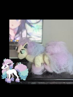 Made a #Galarian Ponyta out of polymer clay and roving wool! Whaddya think? Should I post more of my crafts? :D #arttok #pokemon #fanart #crafttok 