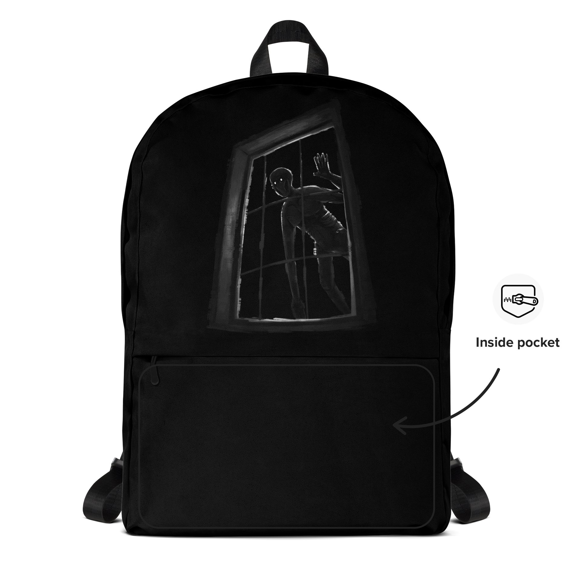 Greyscale Window Watcher Backpack product image (5)