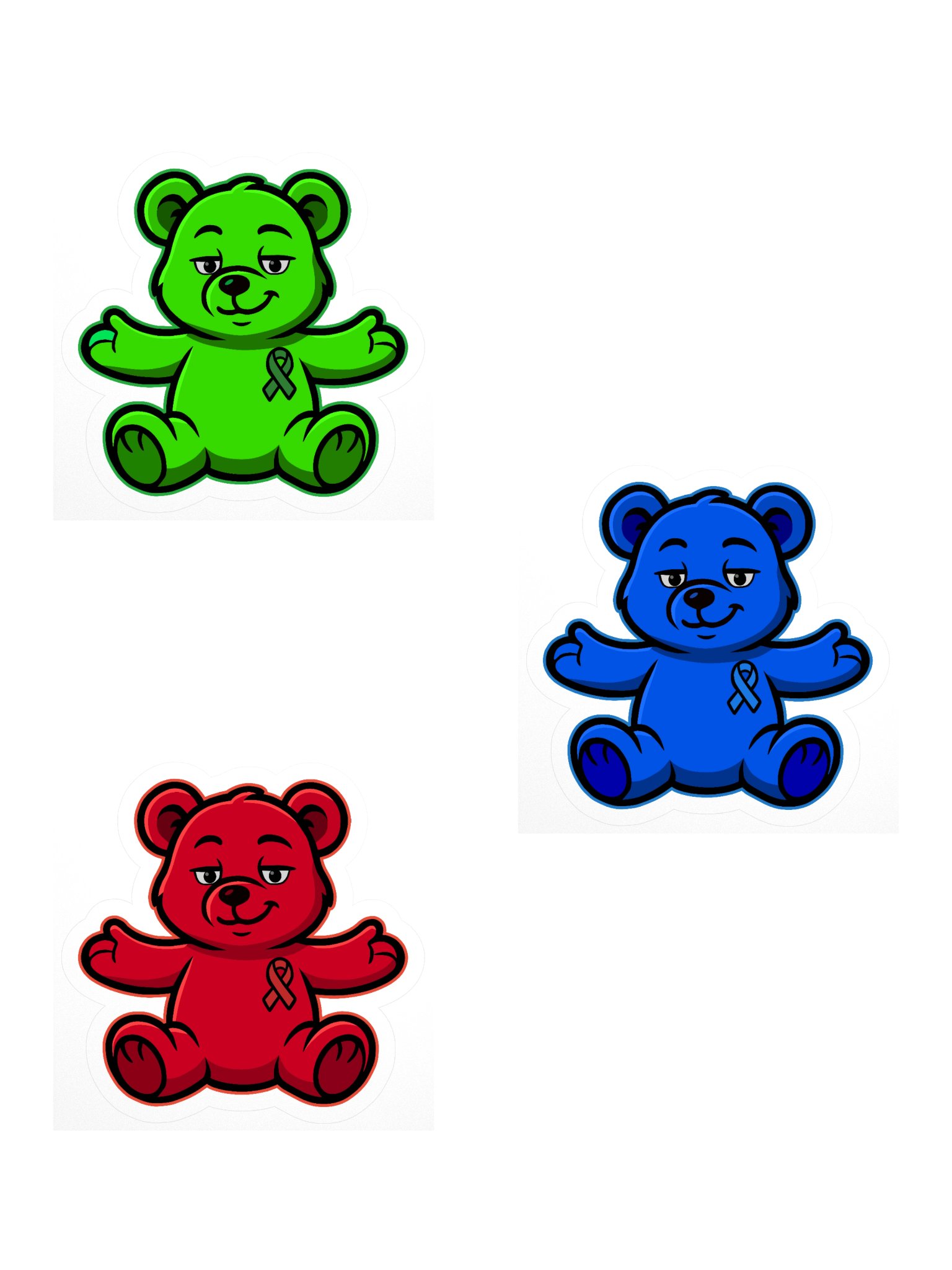 RGB Bear of Sharing Sticker Bundle product image (1)