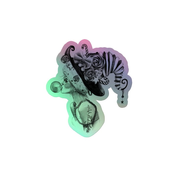 Candy Witch Hat Holo Sticker product image (1)