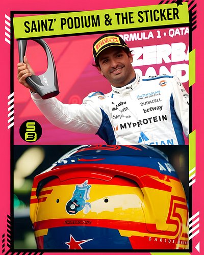 🦄 Small decal, big moment.

Carlos Sainz delivered a flawless drive to score a podium for Williams — a result people have bee...