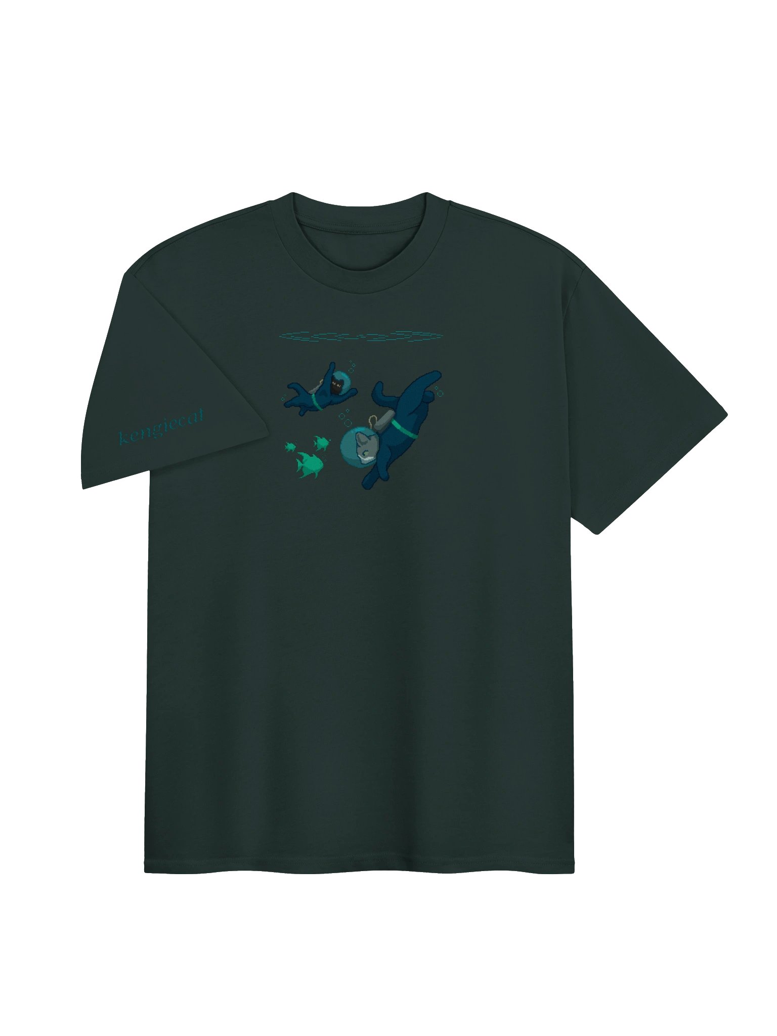 ｡° deep dive tee ~ dark green °｡ product image (3)