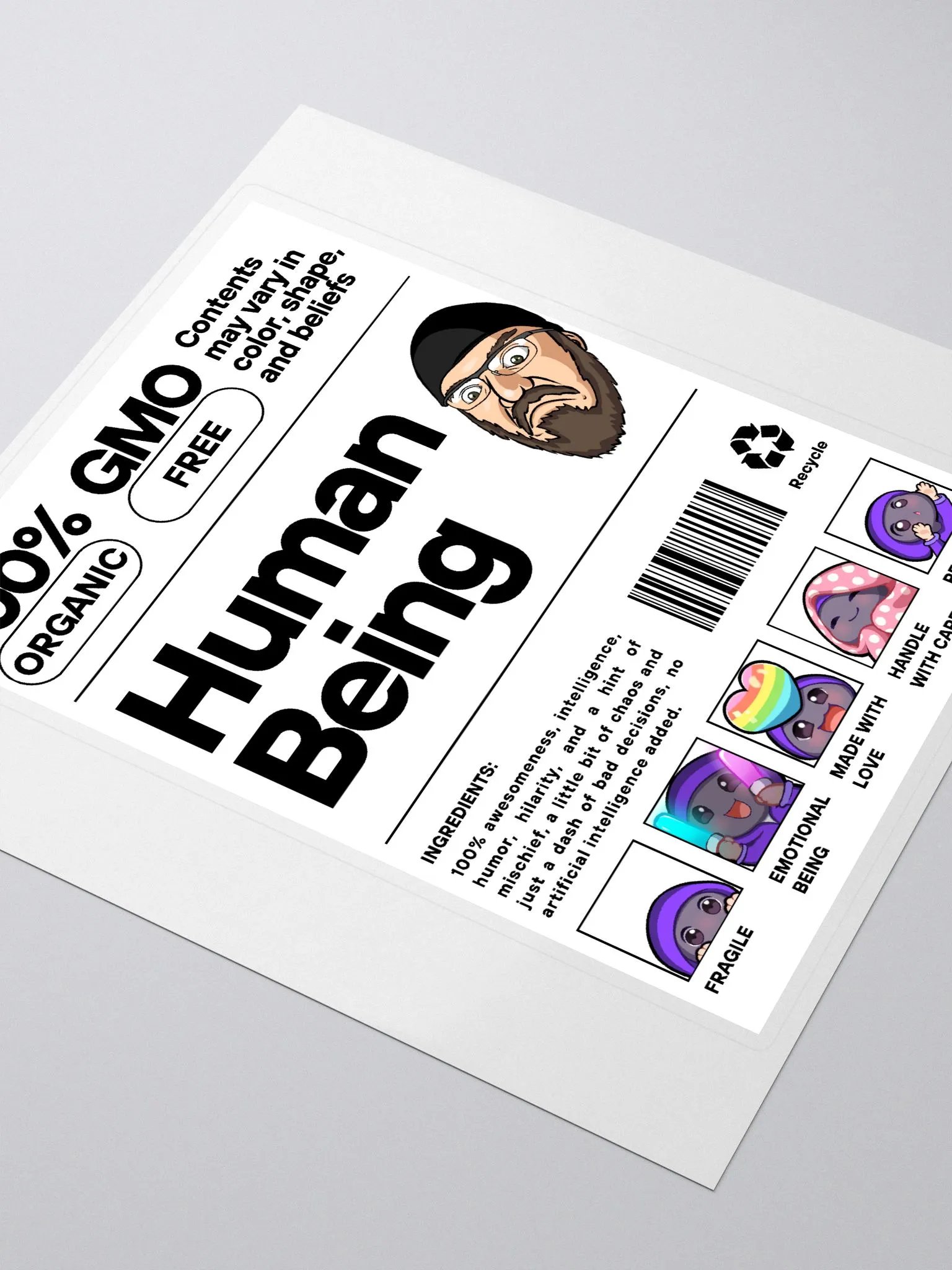 Human Label Sticker product image (3)