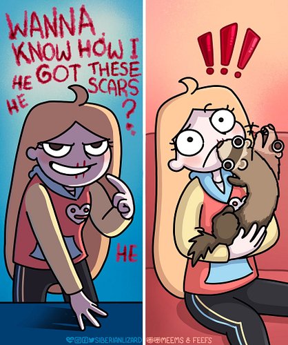 Do ferret CRAVE flesh? Yes! Do they show it every day? Also yes... 🥲 #ferret #comic #cute #ferrets