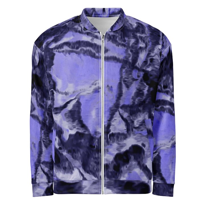 Purple Fluid Art Bomber Jacket product image (1)
