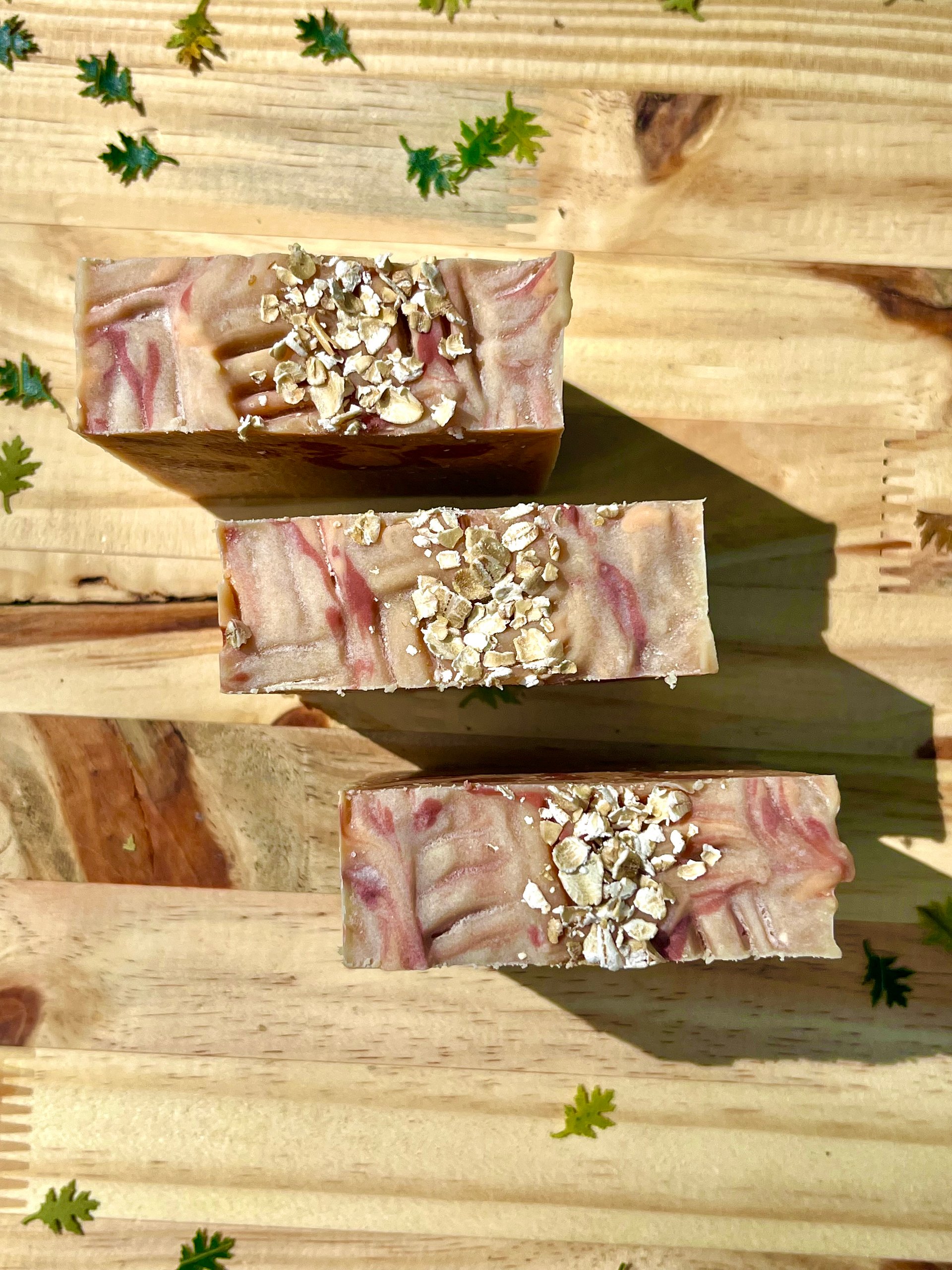 Spiced Apple & Peach Oatmeal Cold Process Goat Milk Soap product image (4)