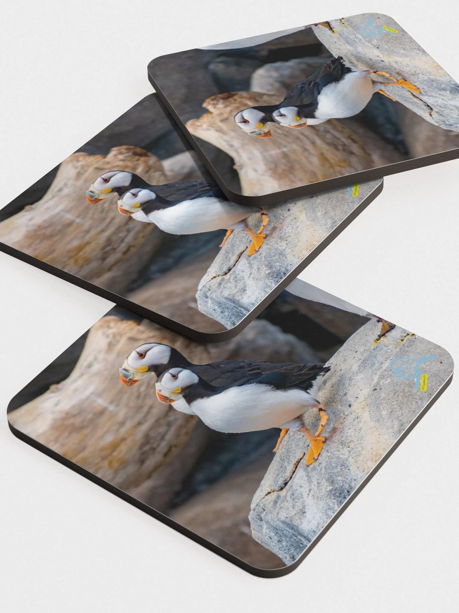 So Puffin Cute Glossed Cork Coasters product image (2)