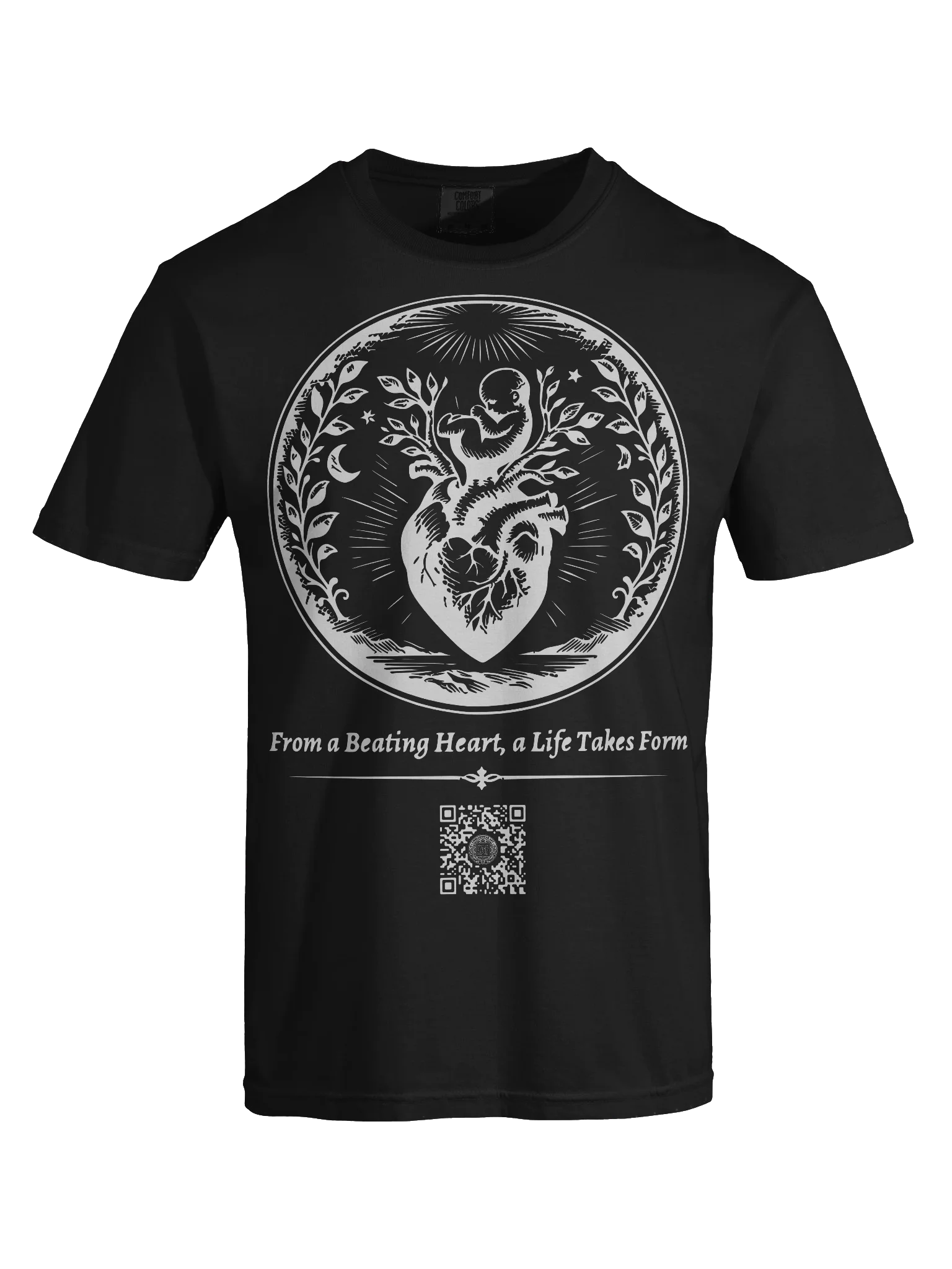 Beating Heart of Life (White on Black/Color) product image (7)