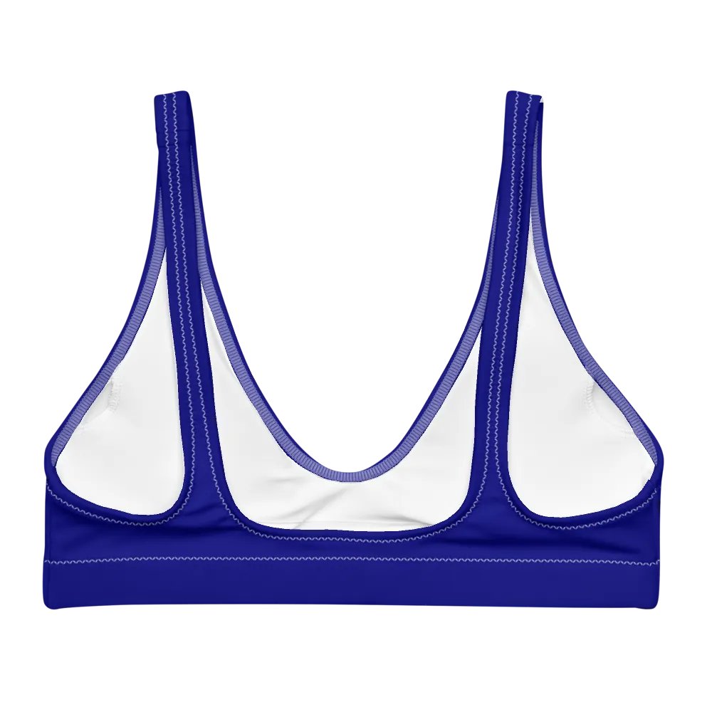 Plain Color Navy Blue Padded Bikini Top product image (6)