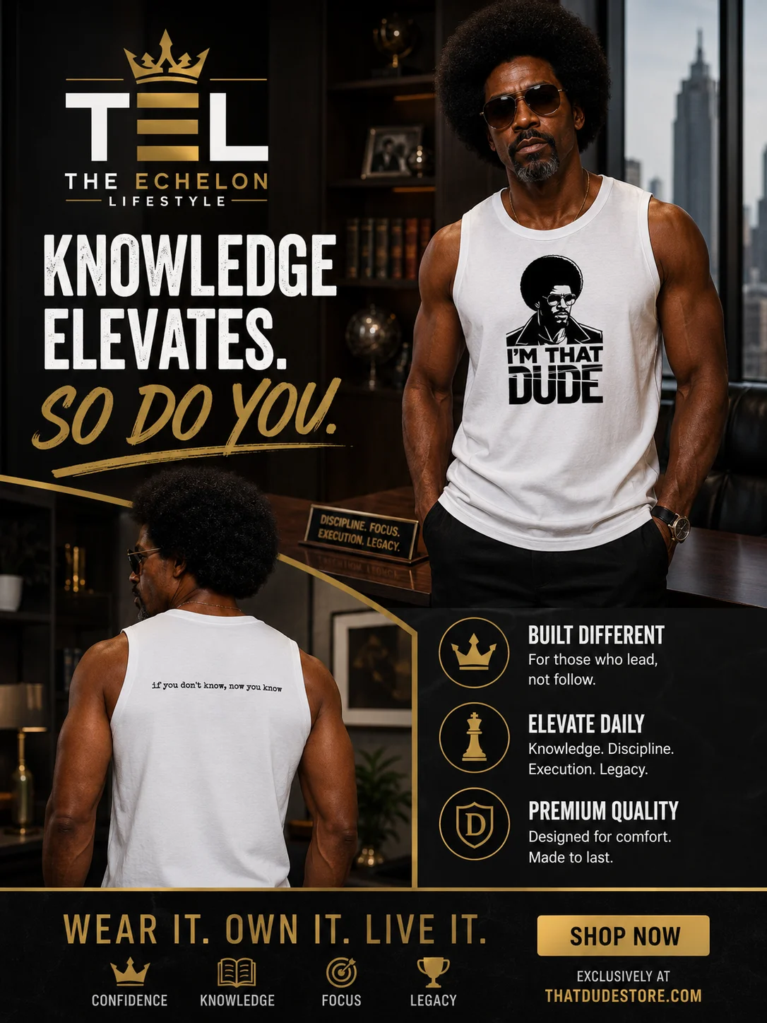 I’m That Dude Premium Muscle Tank (front & back) product image (1)