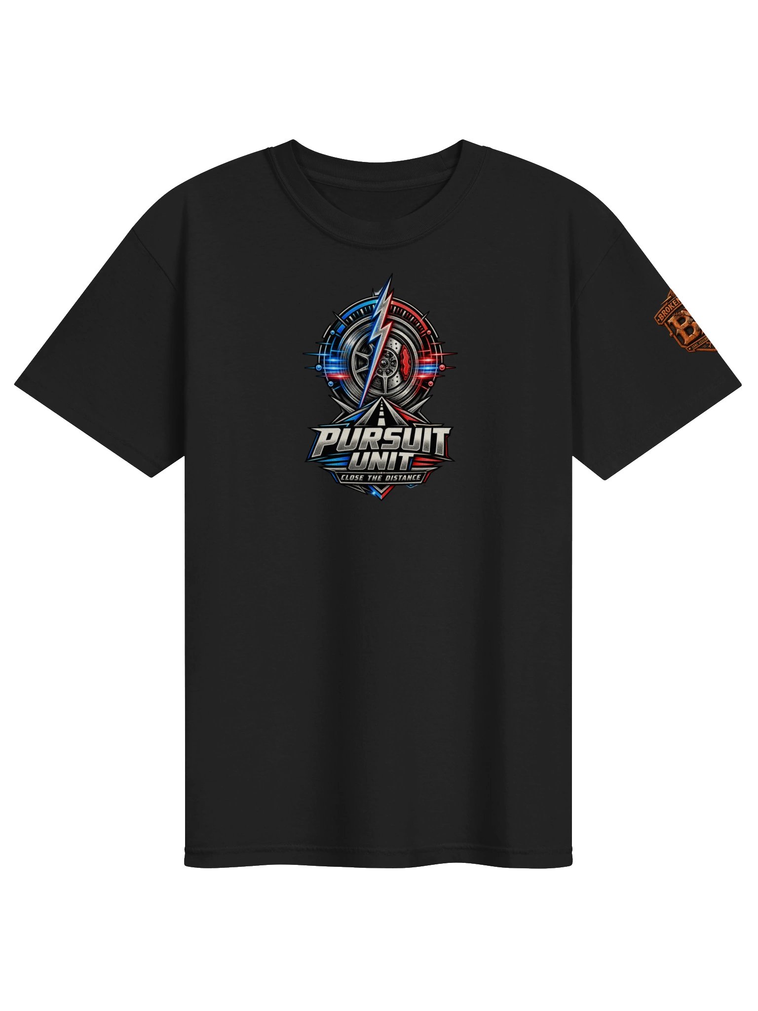 Police Pursuit Shirt — High-Speed Intercept™ “Close the Distance” Tee | Flat Out Broken™ product image (2)