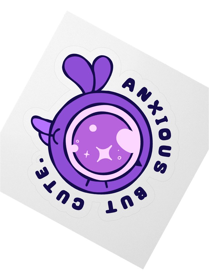 Anxious But Cute Sticker product image (6)