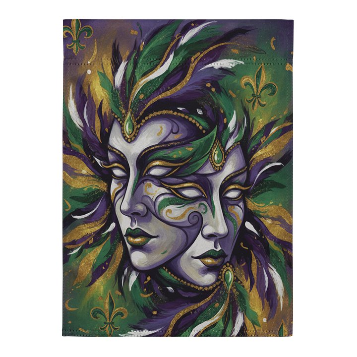 Vibrant Mardi Gras Garden Flag product image (1)
