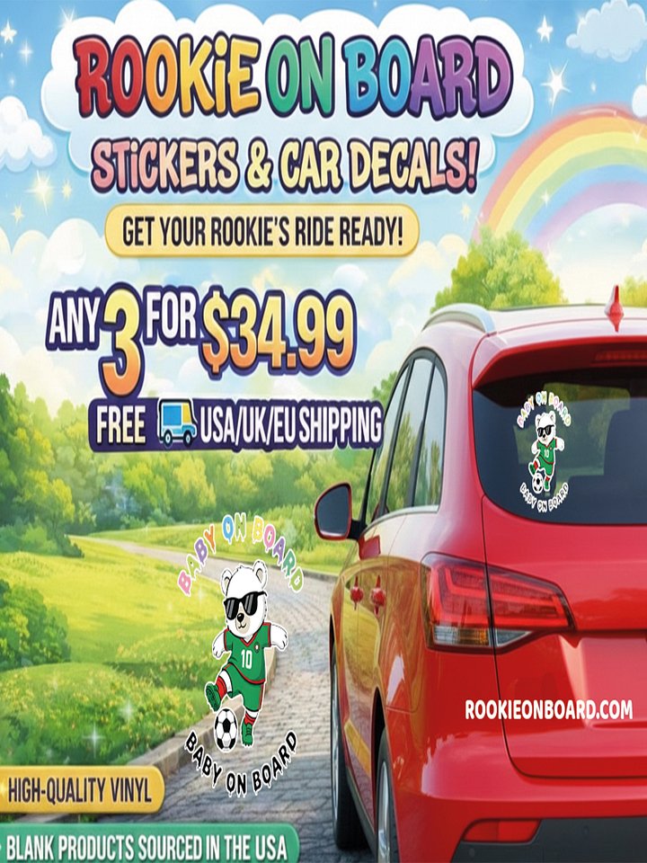 Funny Bear Soccer Baby on Board Sticker - 5x5 Weatherproof Vinyl Car Decal - Cute Bear Soccer Mom and Soccer Dad Gift product image (2)