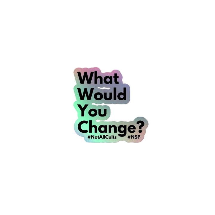 #NotAllCults WWYC Holographic Sticker product image (1)