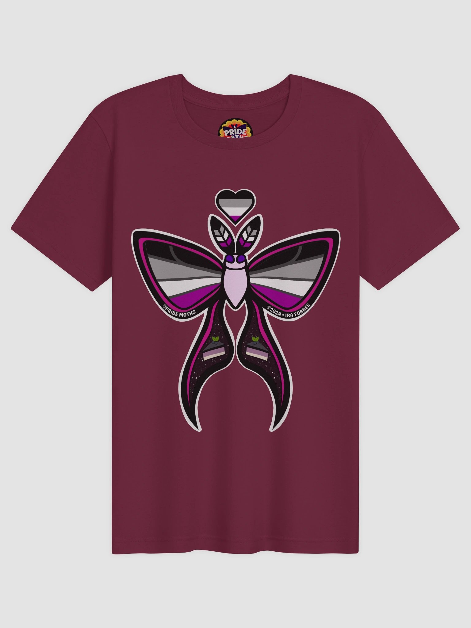 № 5 | ASEXUAL PRIDE MOTH | GRAPHIC TEE | T-SHIRT product image (1)