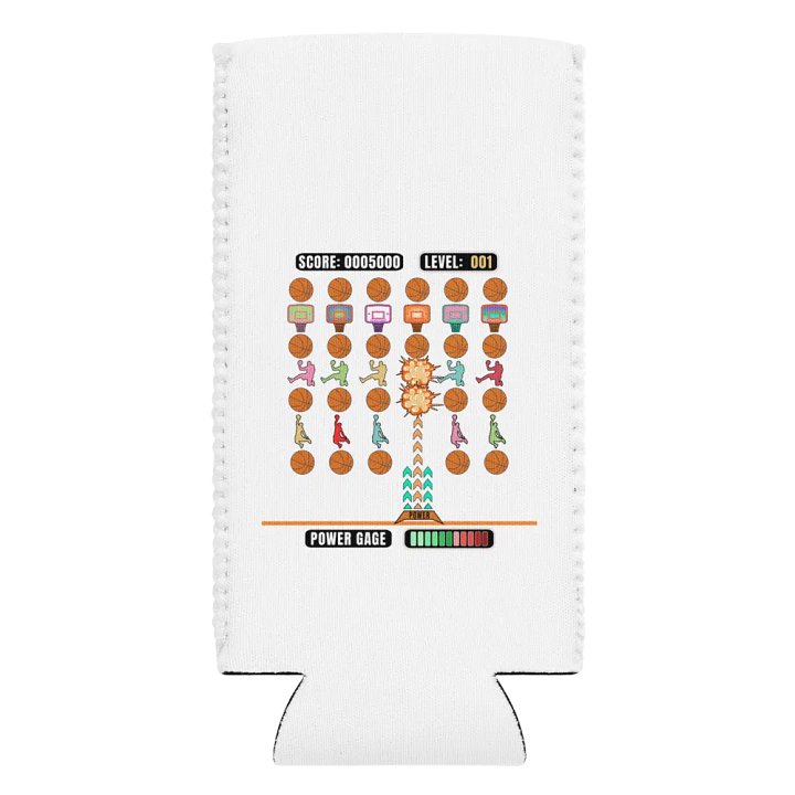Space Gamer Basketball Retro Hoops Can Cooler product image (2)