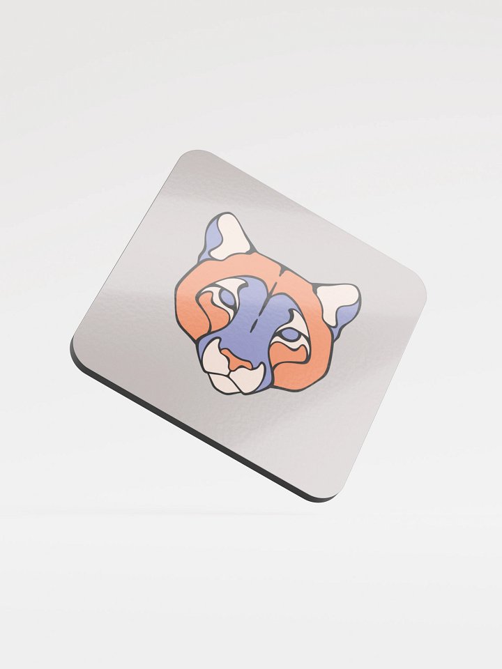 Puma's Gaze - Glossed Cork Coaster product image (1)