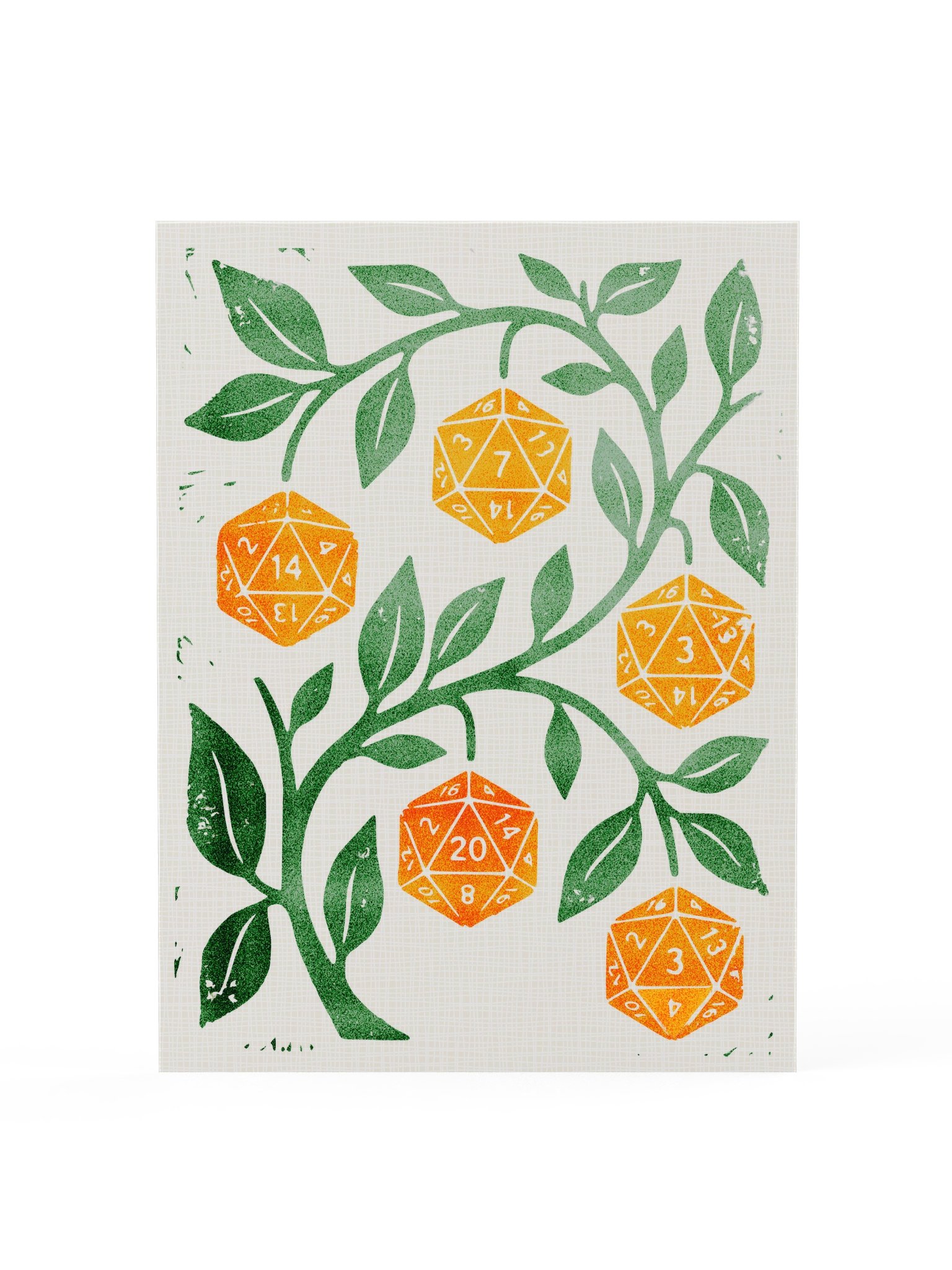 Oranges D20 Botanical Board Game Room Poster - UNFRAMED product image (2)