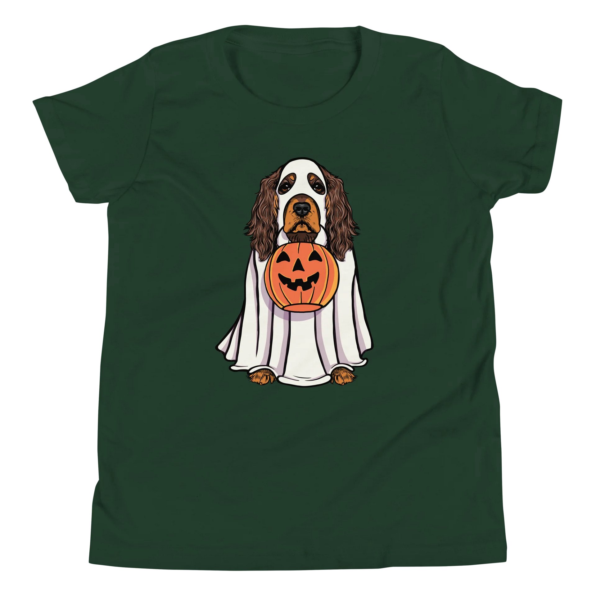 Halloween English Cocker Spaniel(Liver & Tan) Youth T-Shirt product image (5)