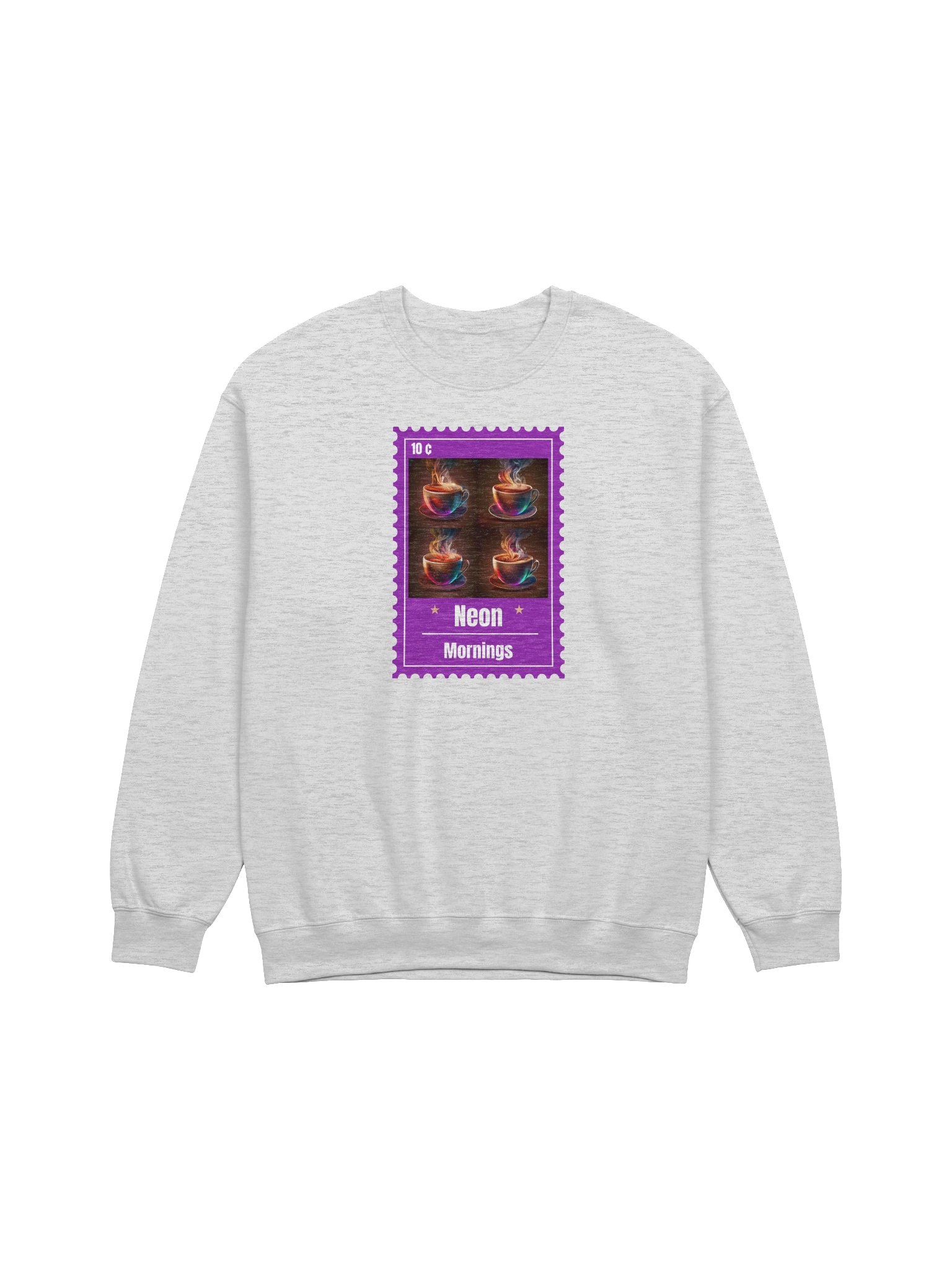 Neon Mornings Coffee Cup Stamp Sweatshirt product image (1)