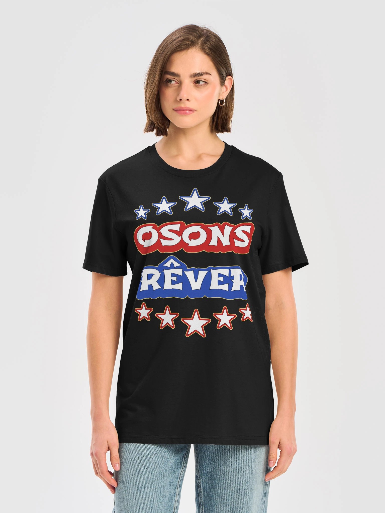 Let Us Dare To Dream In French Unisex Organic Cotton Graphic T-shirt product image (2)