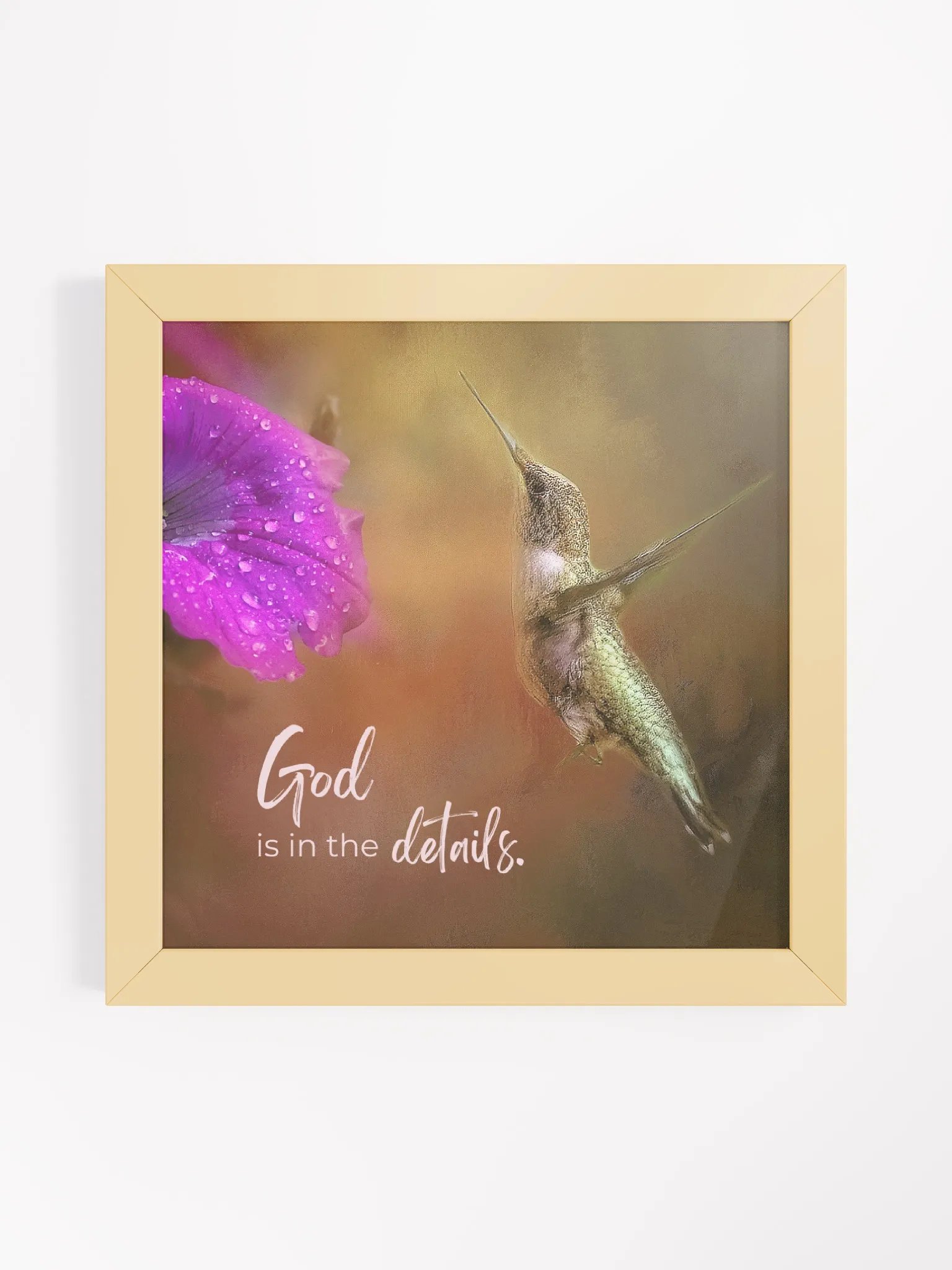 Gods' Little Details Hummingbird Framed Art product image (3)