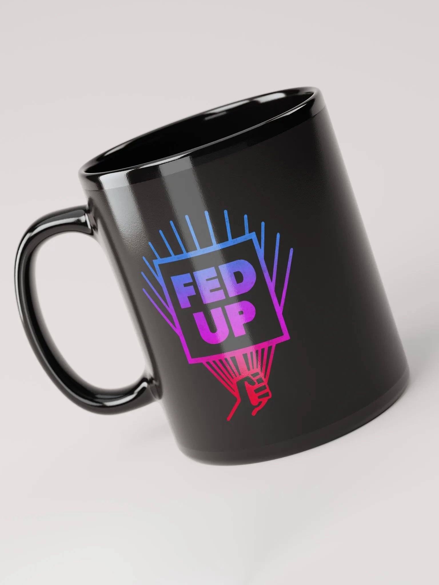 Fed Up Black Mug product image (3)