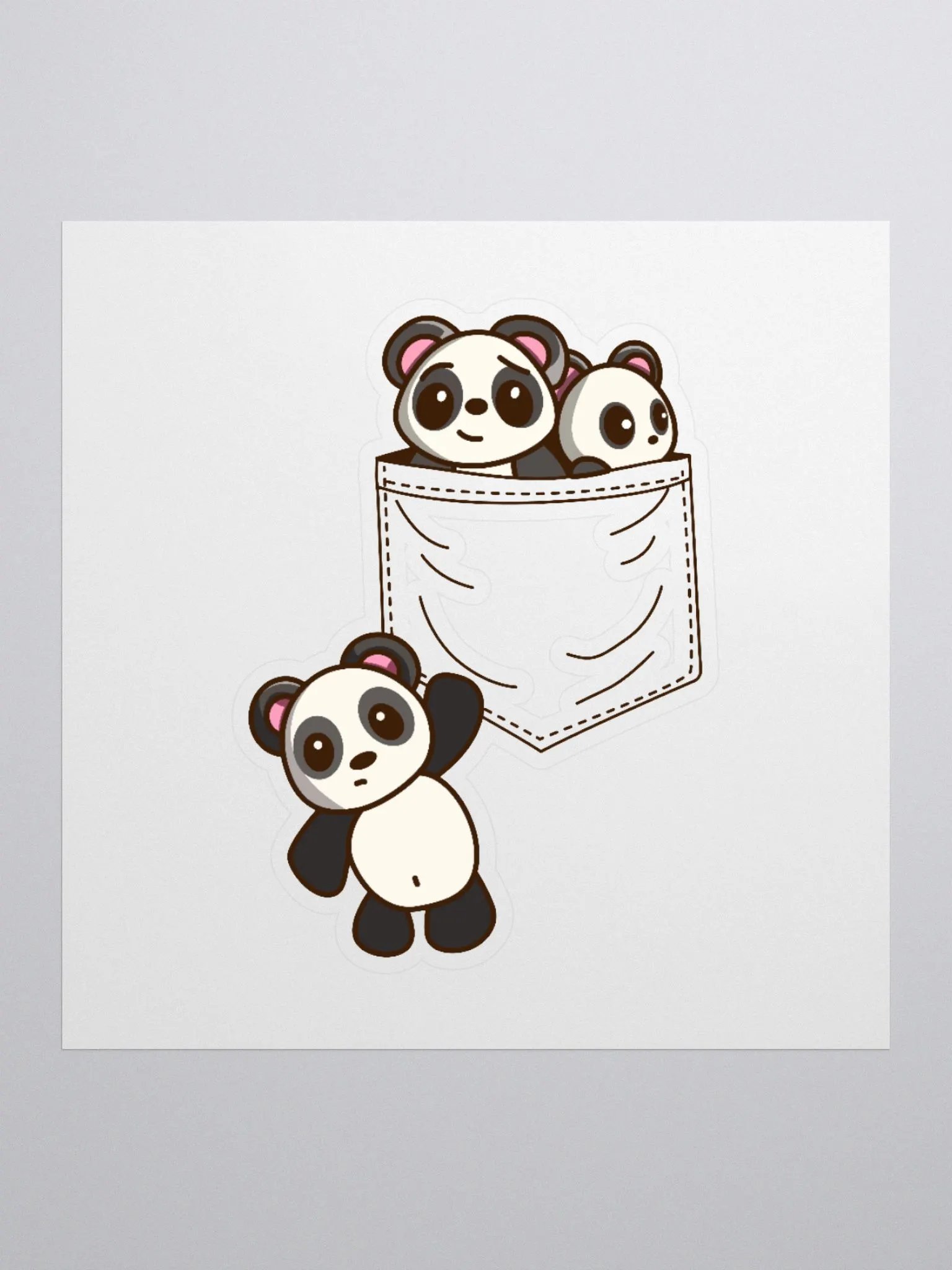 Pocket Of Pandas Sticker product image (1)