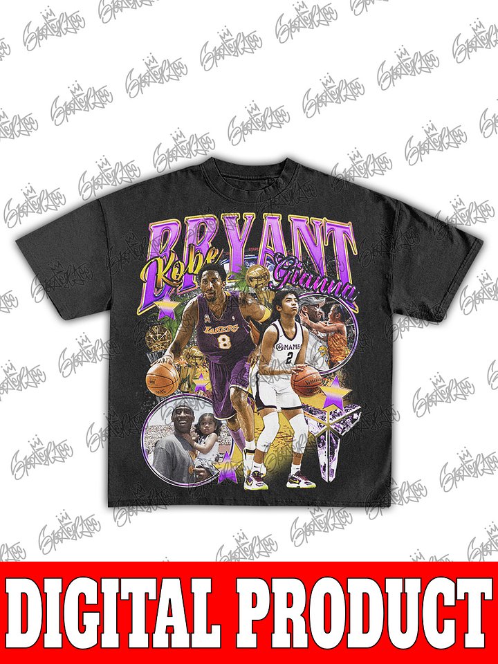 Kobe & Gianna Bryant Tribute Vintage 90s Bootleg Graphic Design product image (1)