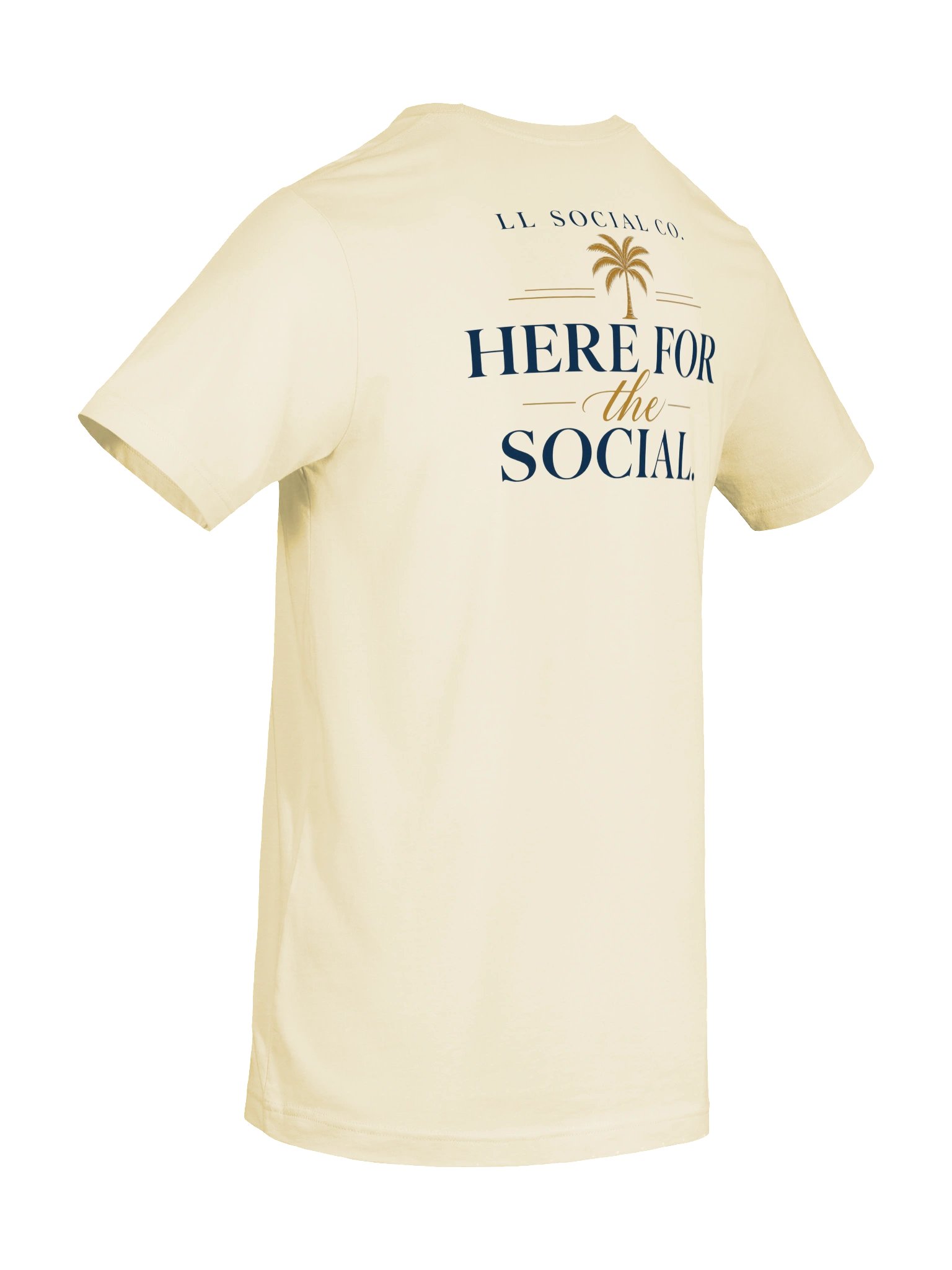 LL Social Co. Here for the Social Essential Tee — Dark Logo | Light Shirt product image (78)