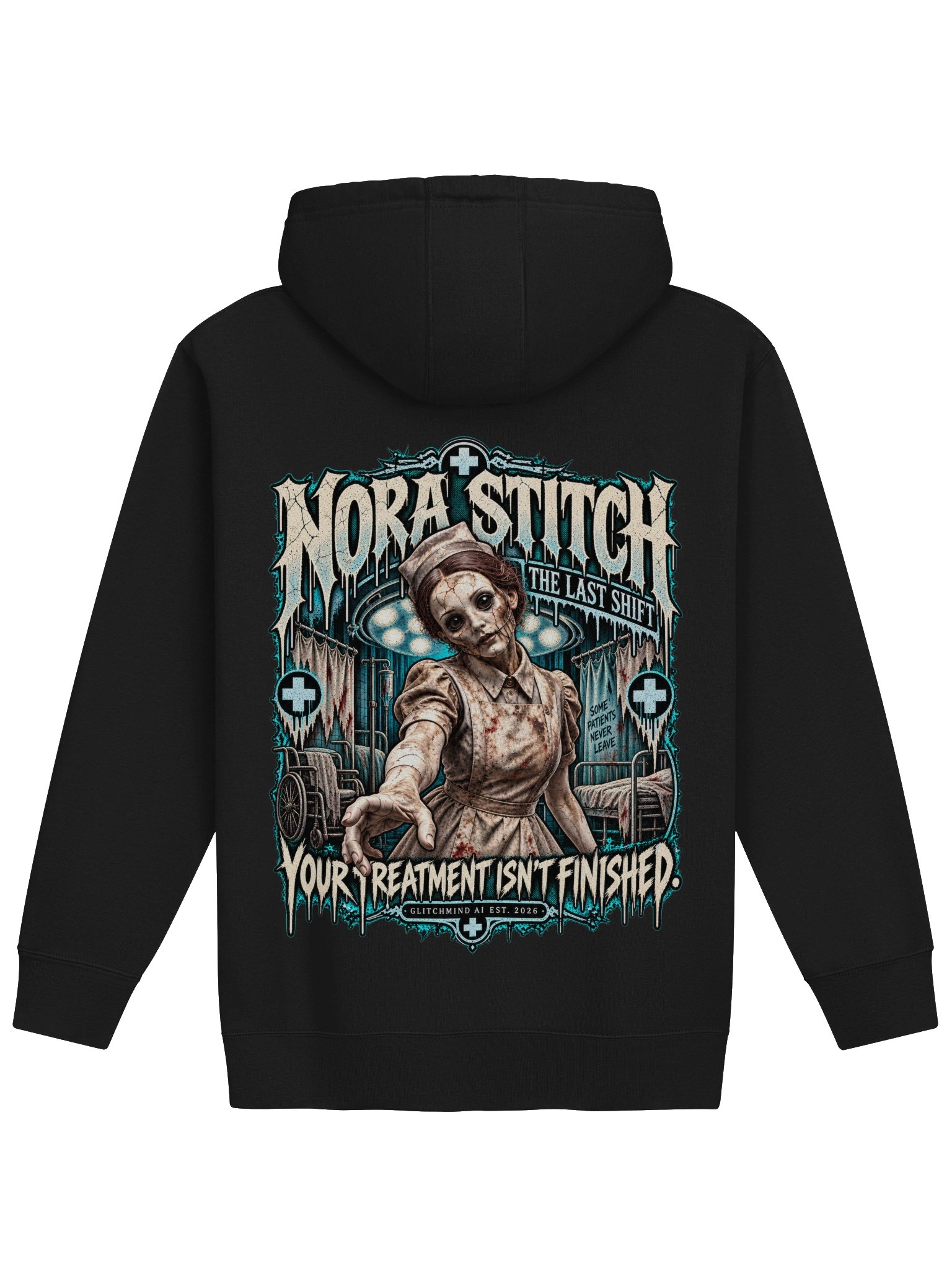 Nora Stitch “The Last Shift” Back Print Hoodie product image (2)