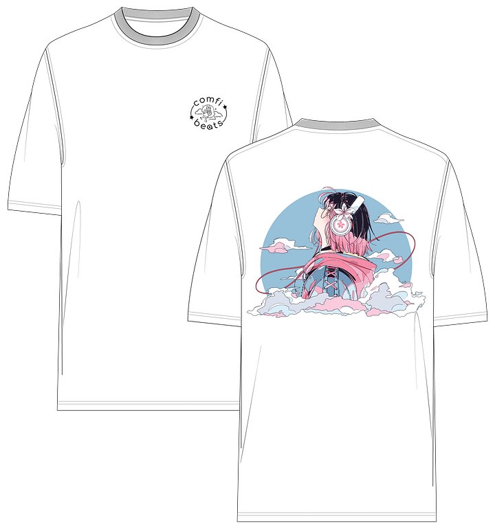 comfi beats shirt (cloud) product image (1)