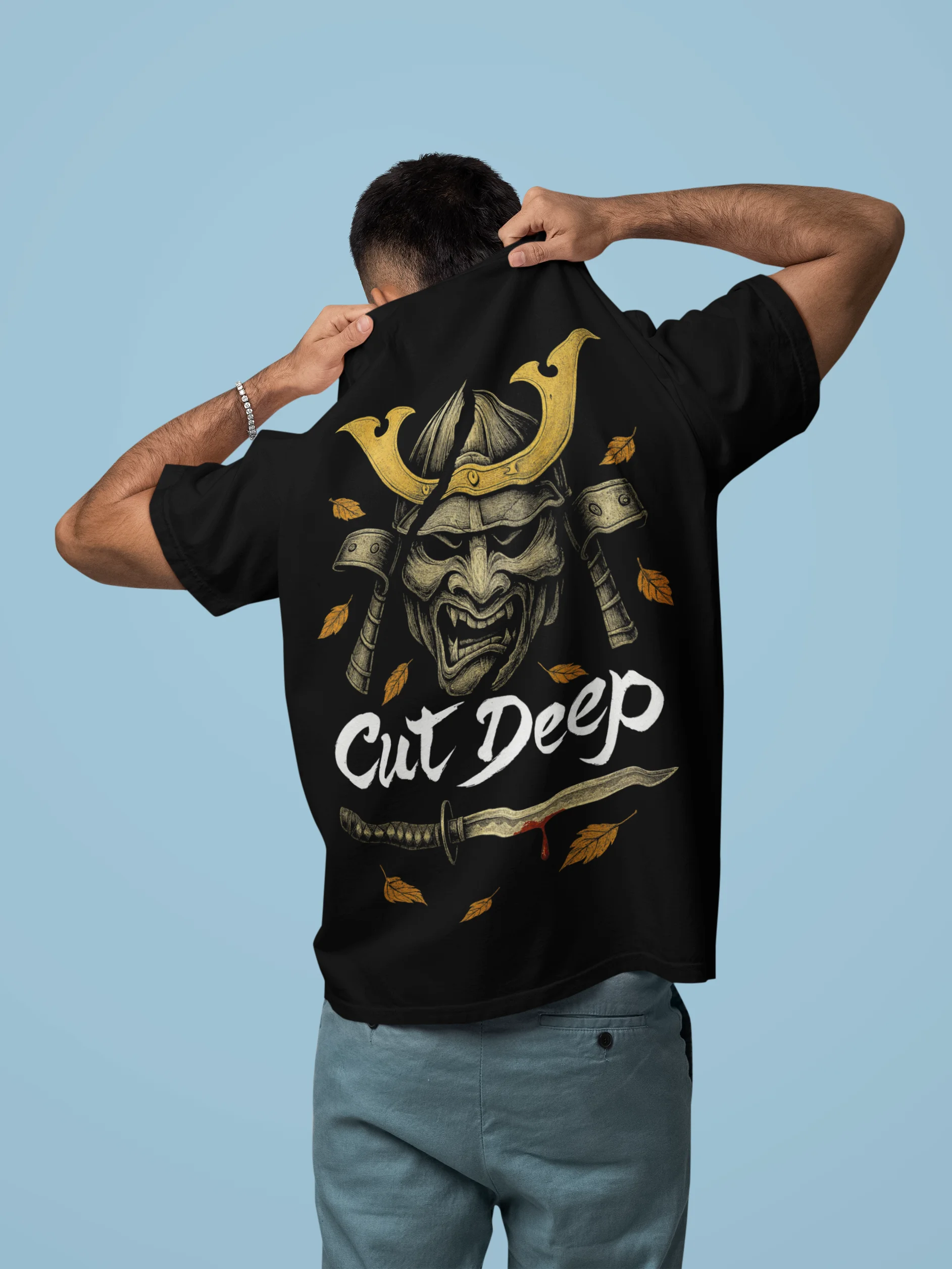 Samurai Oni Mask Katana T-Shirt product image (2)