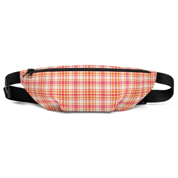 Orange and Hot Pink Plaid Fanny Pack product image (2)