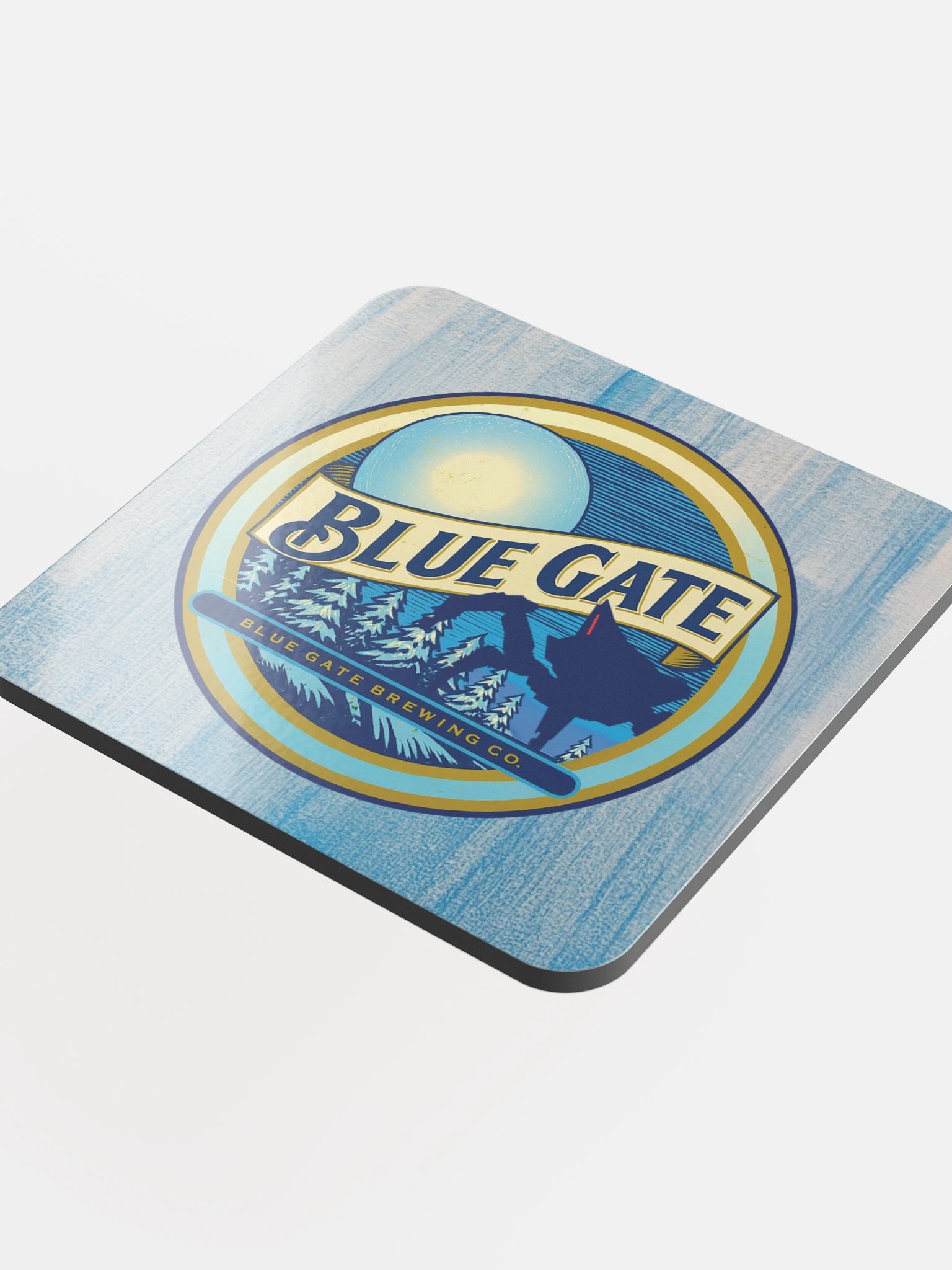 Blue Gate Glossed Cork Coaster product image (4)