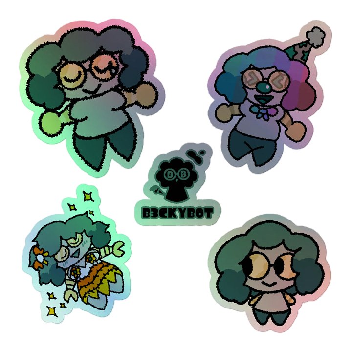 Holographic B3CKY Sticker Pack! product image (1)