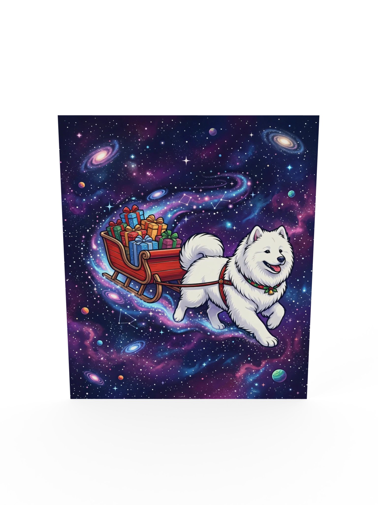 Space Sleigh Samoyed Poster product image (19)